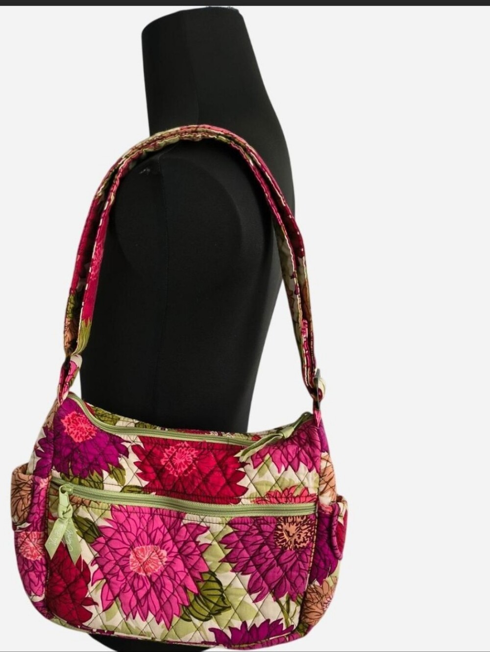 Vera Bradley Hello Dahlia Floral Quilted Shoulder Bag 2010 Y2k Vintage